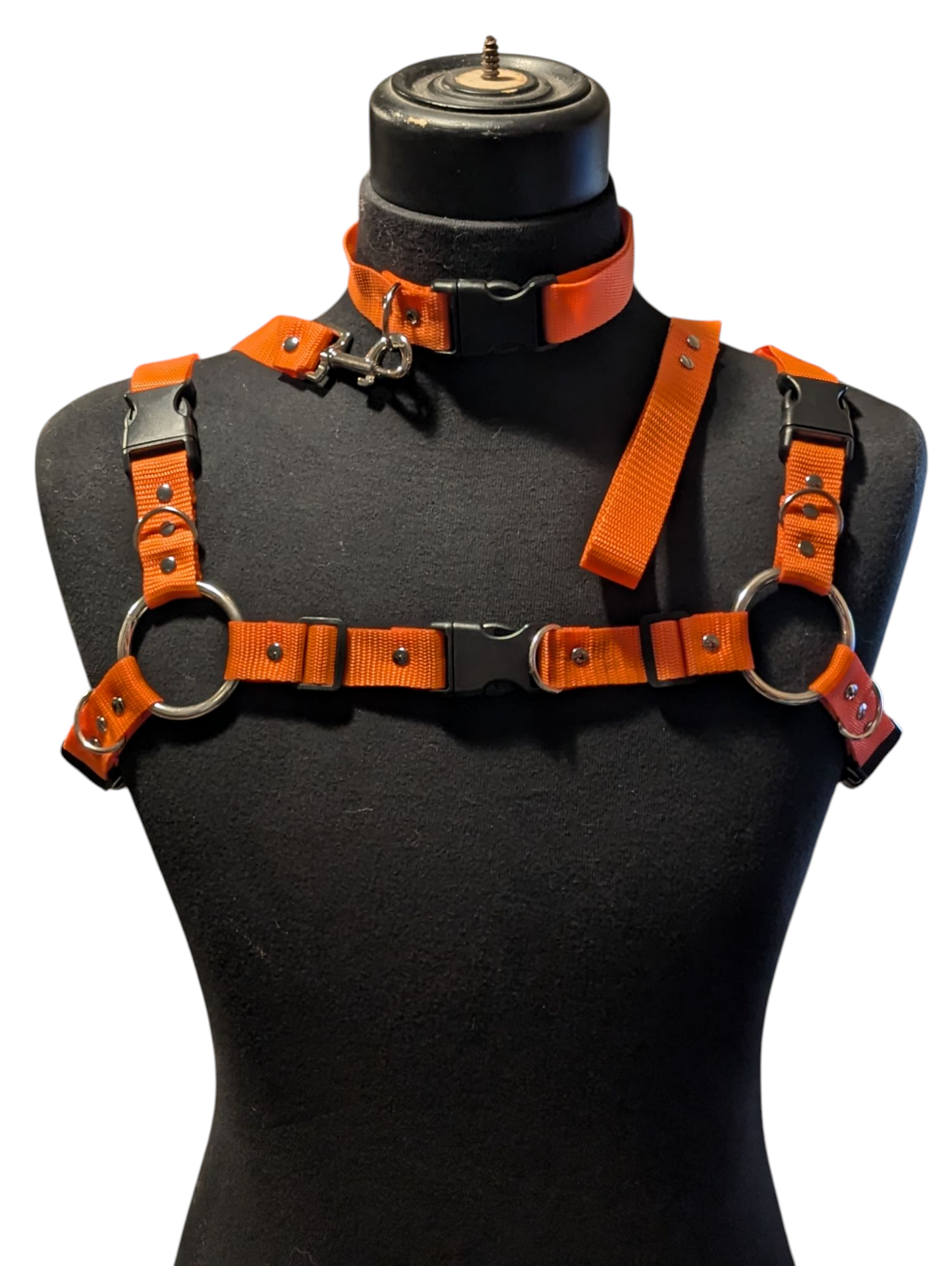 NEON ORANGE Bulldog Harness Set