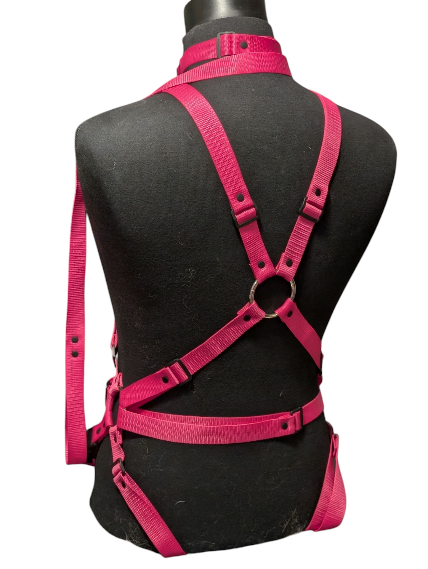 HOT PINK WITH BLACK RIVIOTS FULL BODY X