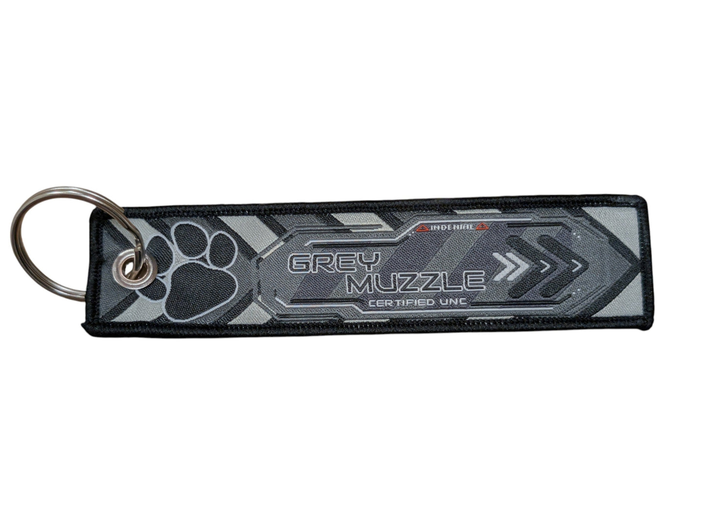 GREY MUZZLE Jet tag
