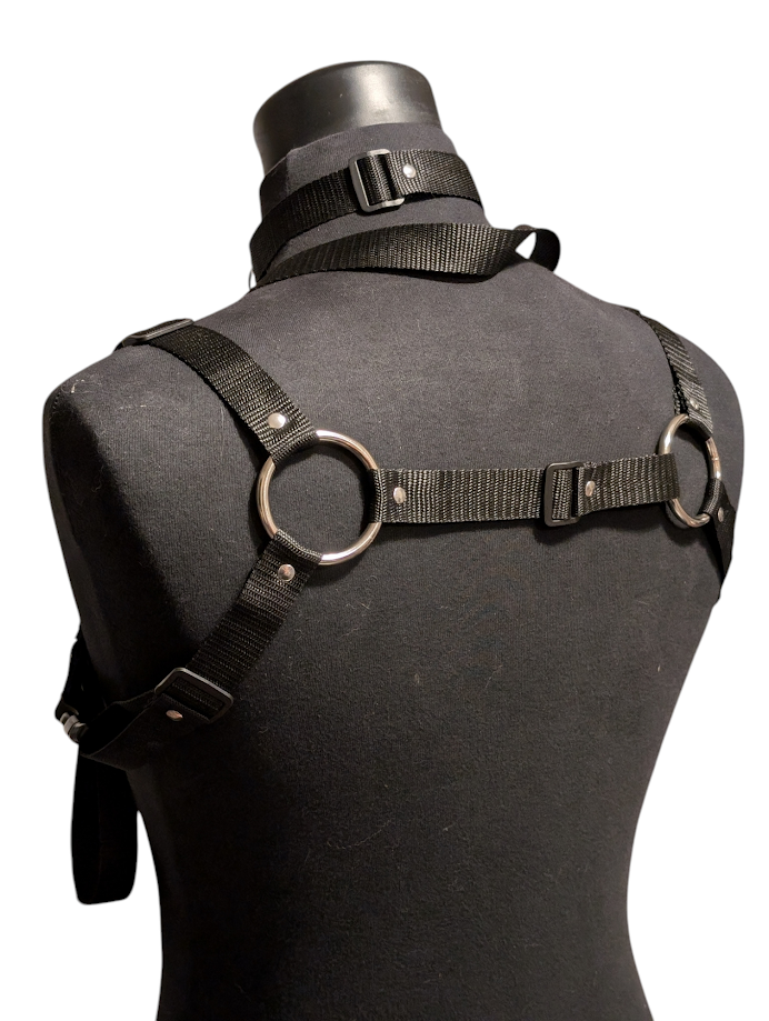 Midnight Black Bulldog Harness Set