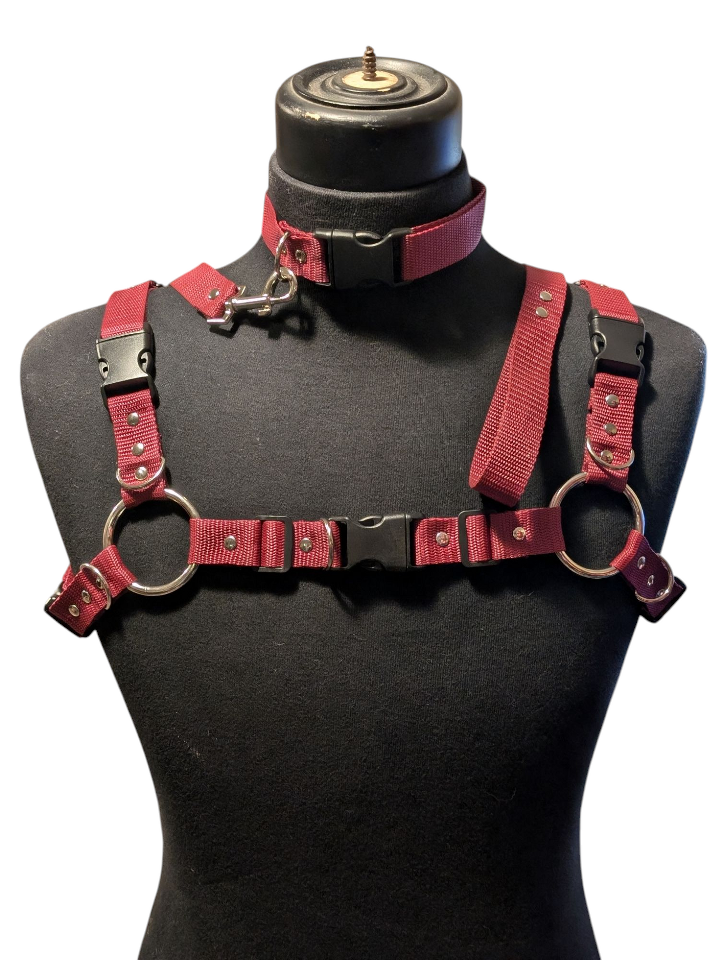 BURNT MAROON Bulldog Harness Set
