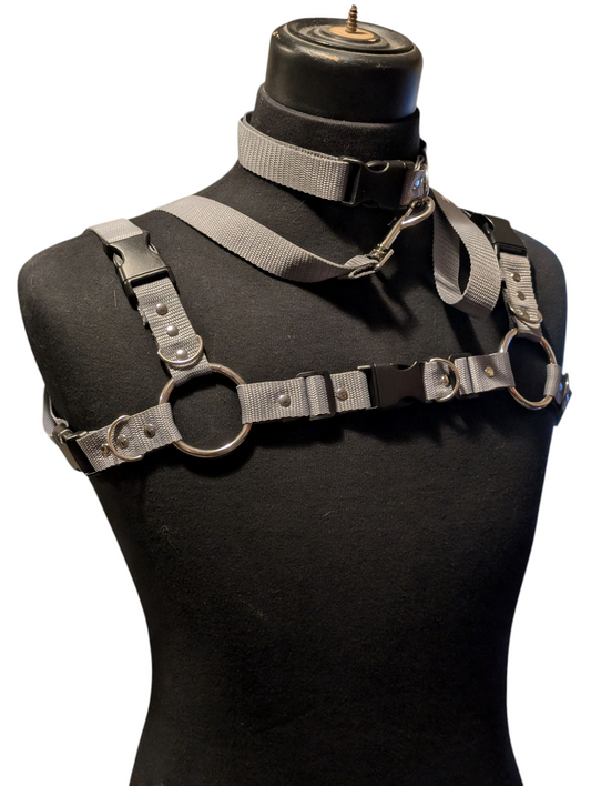 SPACE GRAY Bulldog Harness Set