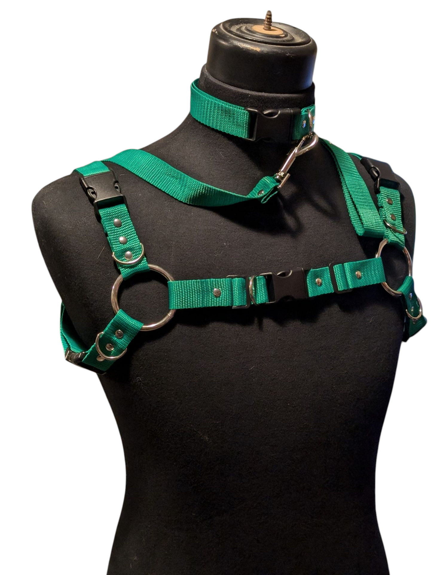 FOREST GREEN Bulldog Harness Set