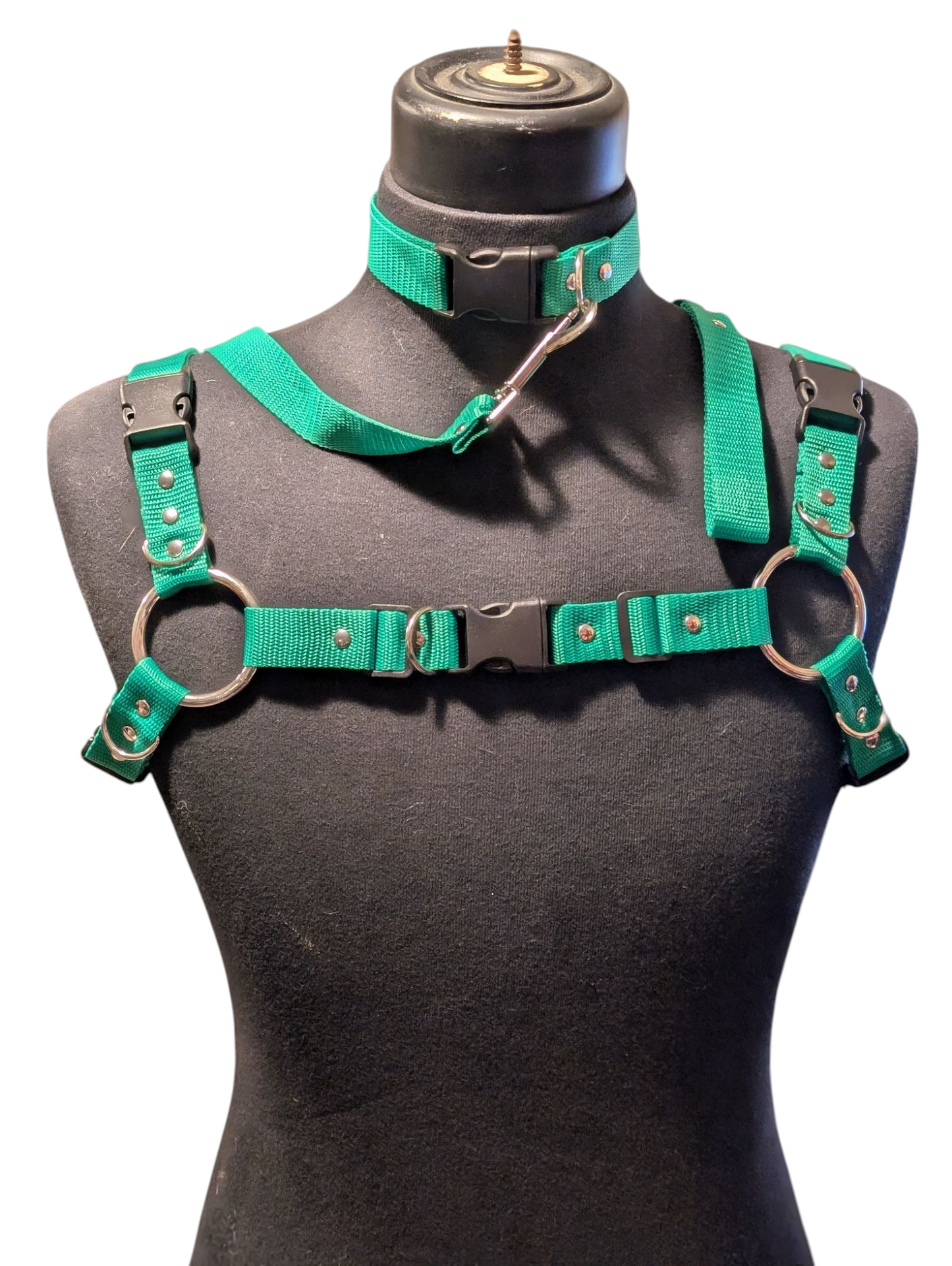 FOREST GREEN Bulldog Harness Set