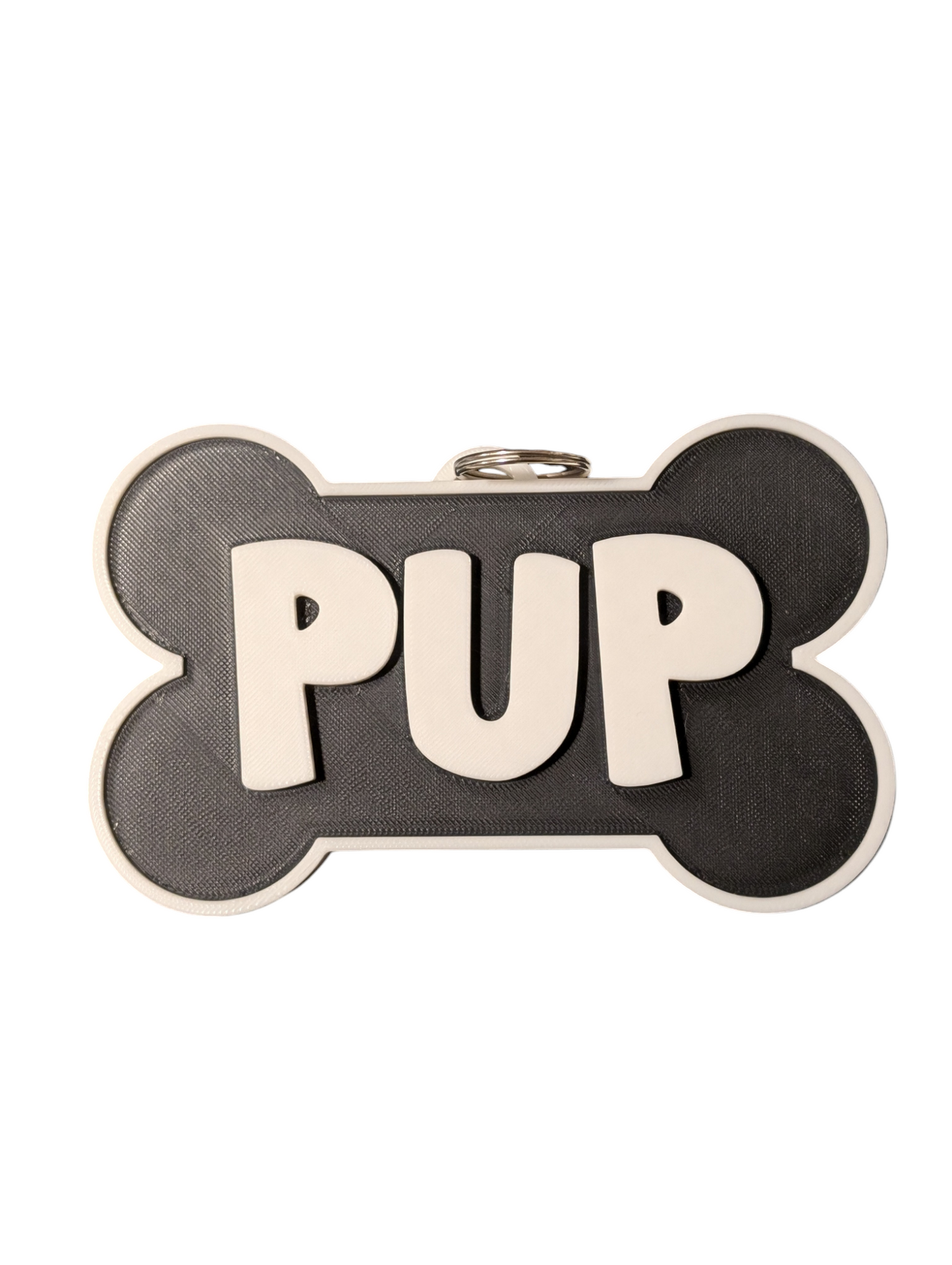 WHITE PUP Fursuit Collar Tag