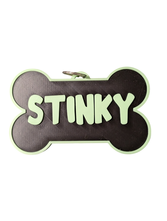 GOLW IN THE DARK STINKY Fursuit Collar Tag