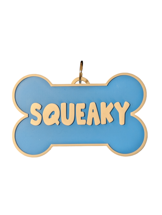 BLUE SQUAKY  Fursuit Collar Tag