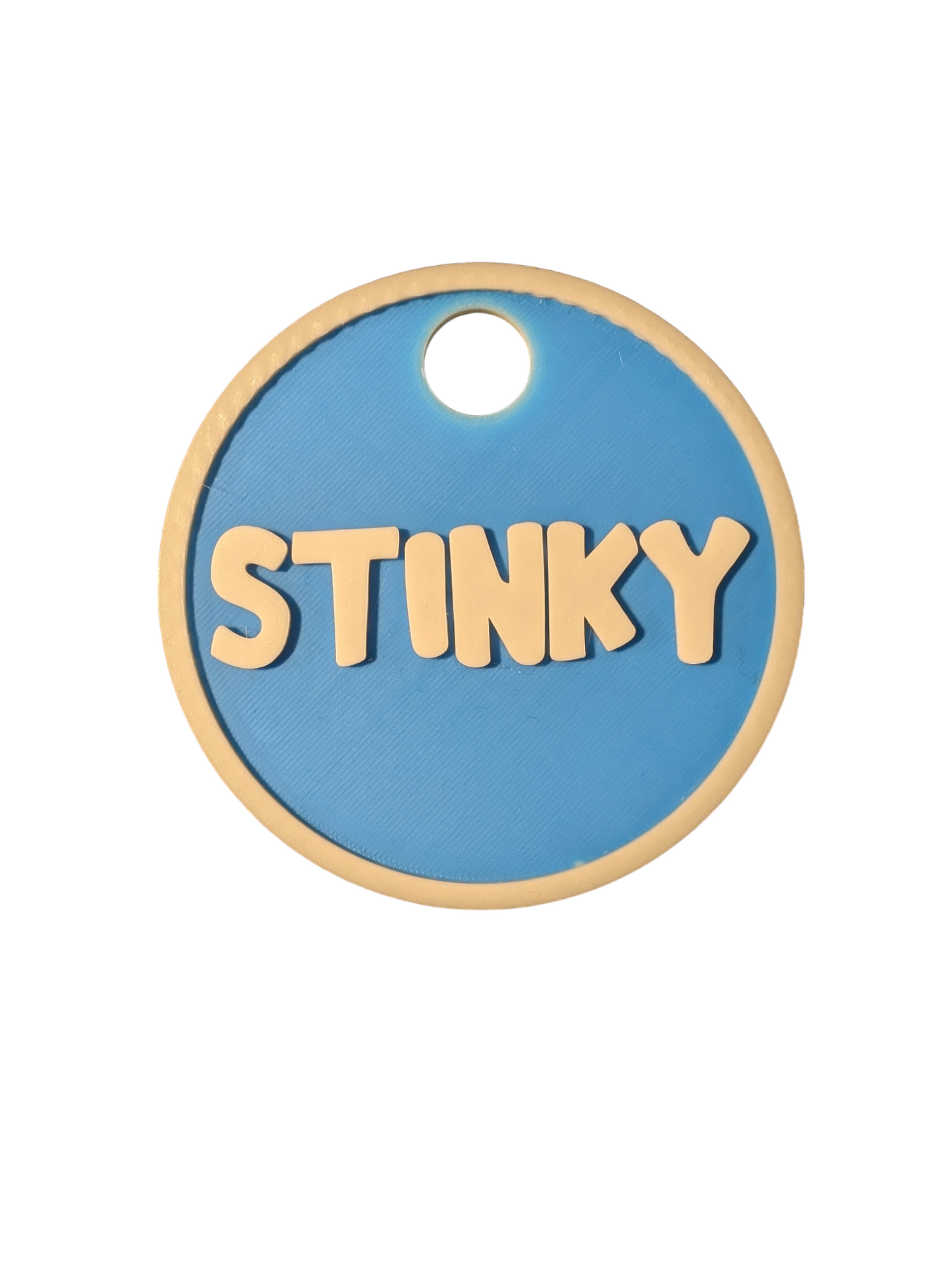 BLUE STINKY Fursuit Collar Tag