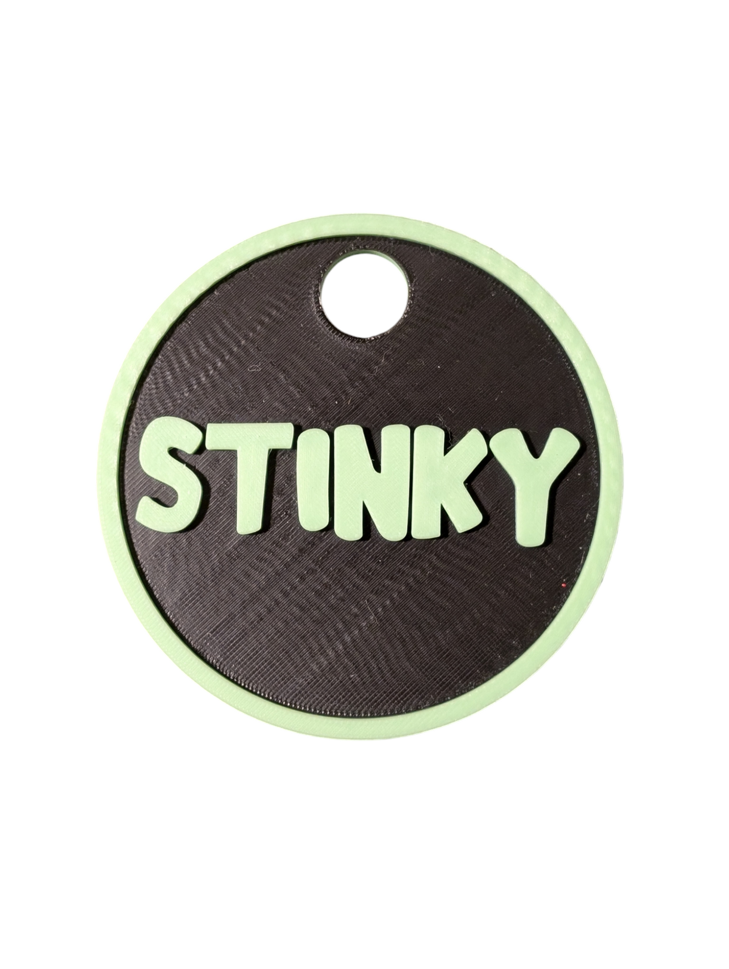 GLOW IN THE DARK STINKY Fursuit Collar Tag