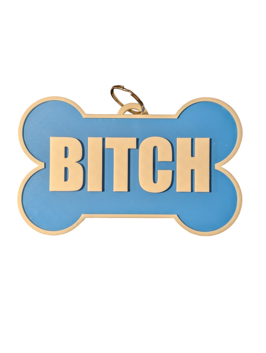 BLUE BITCH Fursuit Collar Tag