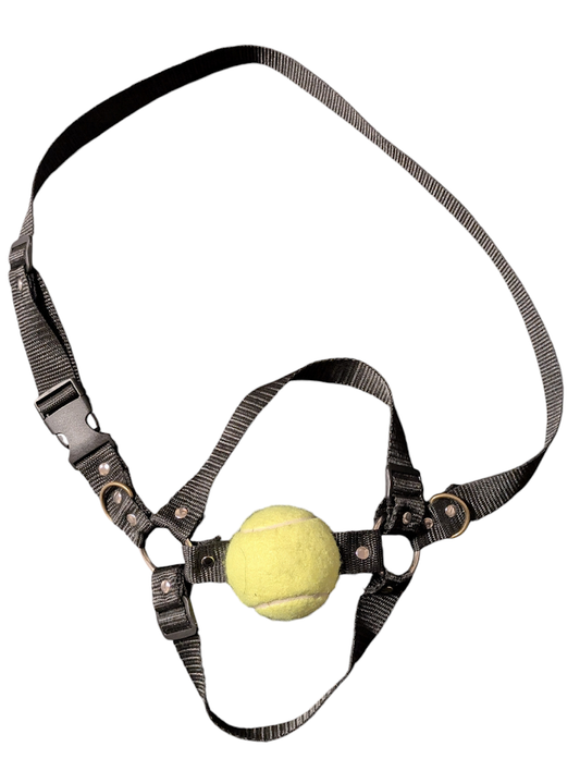 MIDNIGHT BLACK tennis-ball Fursuit Muzzle